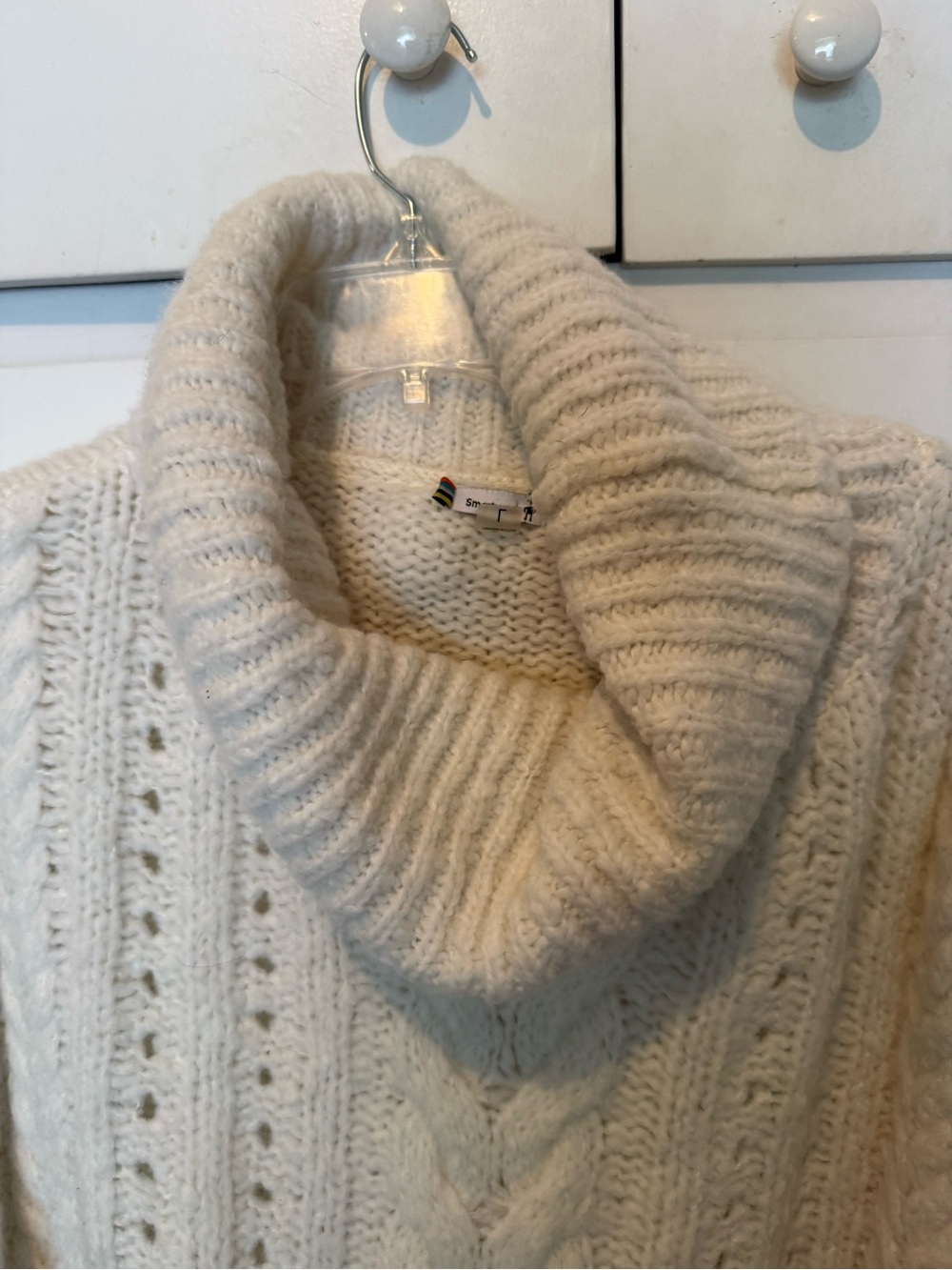 Smartwool Cozy Cream Cable Knit Turtleneck Sweater - Women's - Picture 2 of 5